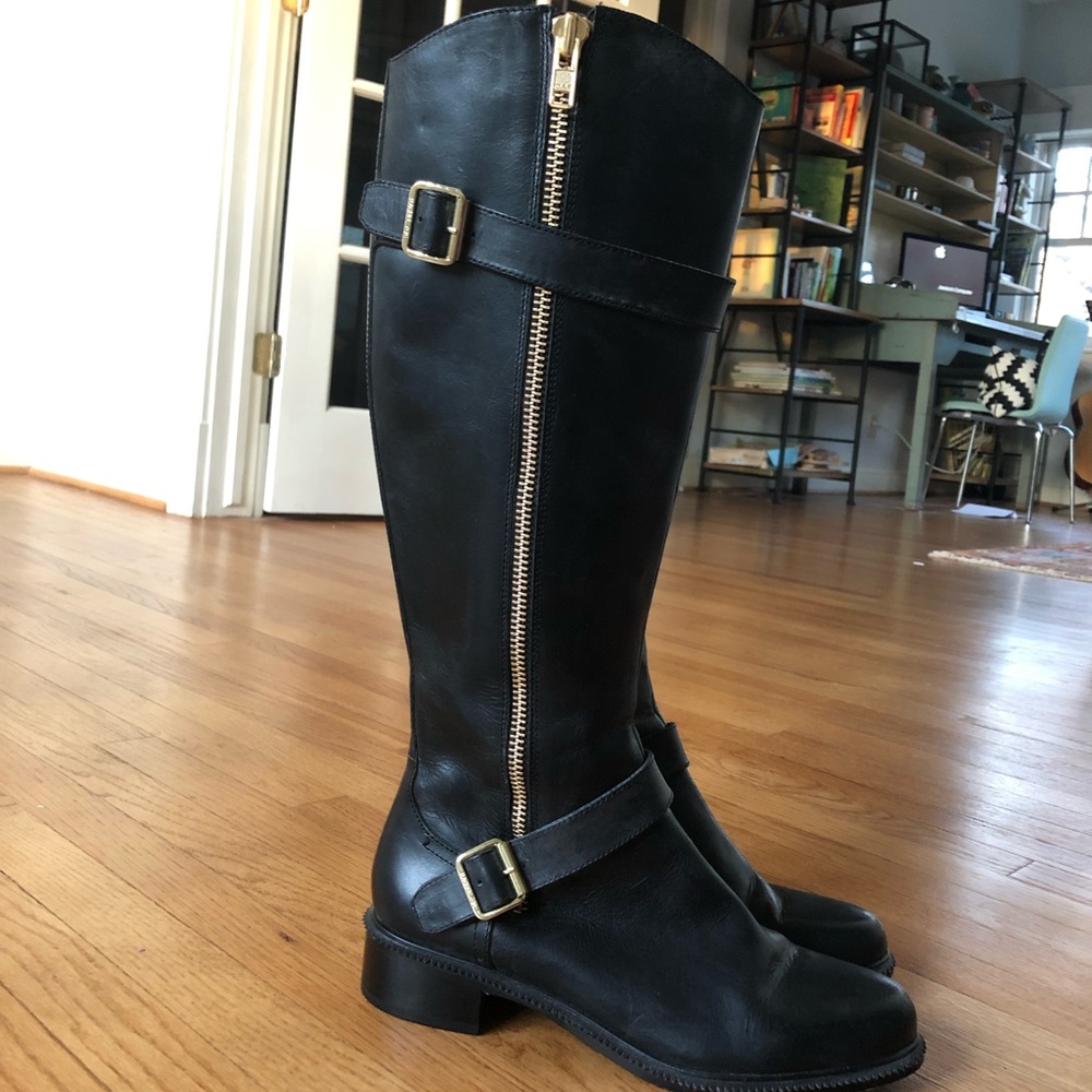 Gorgeous Rachel Zoe black leather riding boots